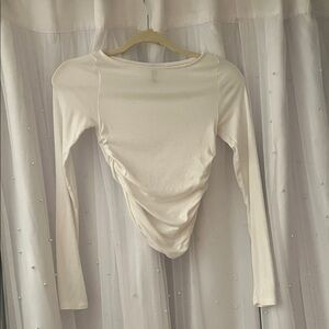H&M Cream Long Sleeve Bodysuit